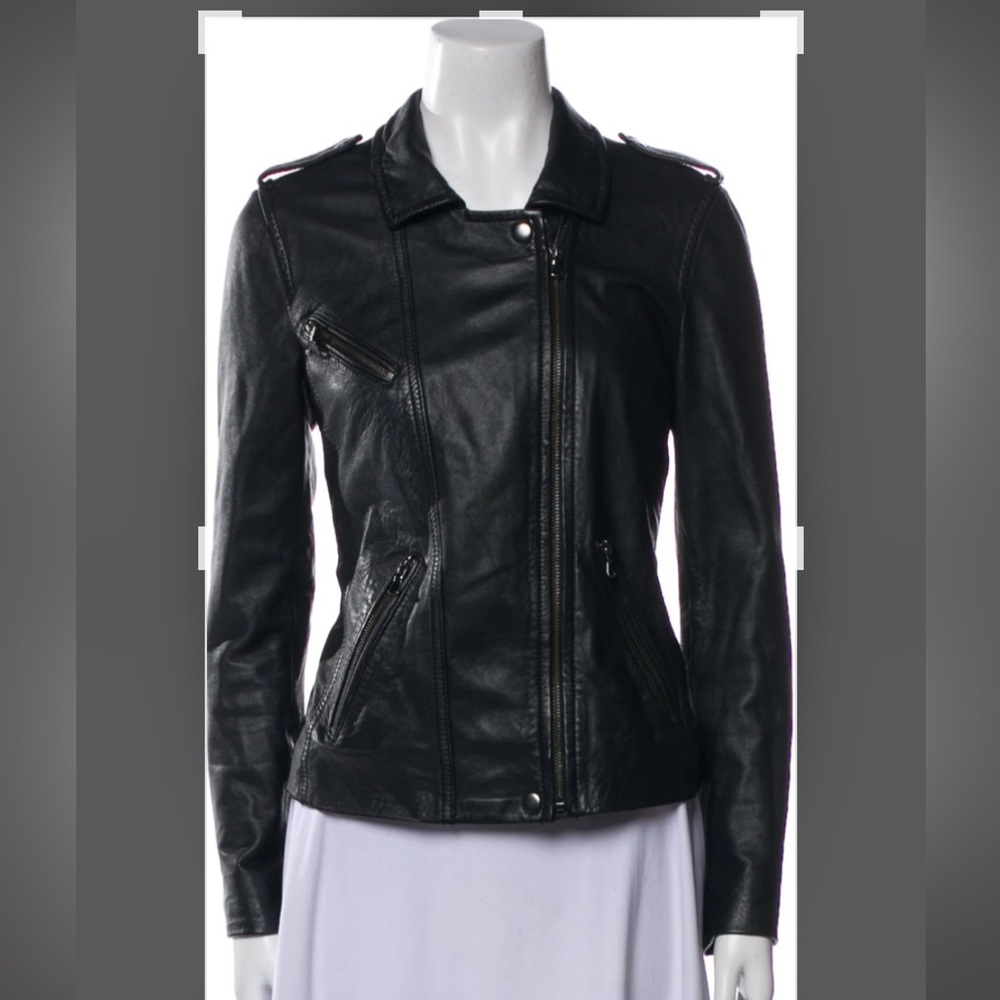 Rebecca Taylor Black Leather Moto Jacket